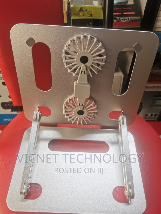 Adjustable Dual Fun Metallic Laptop Stand - main view