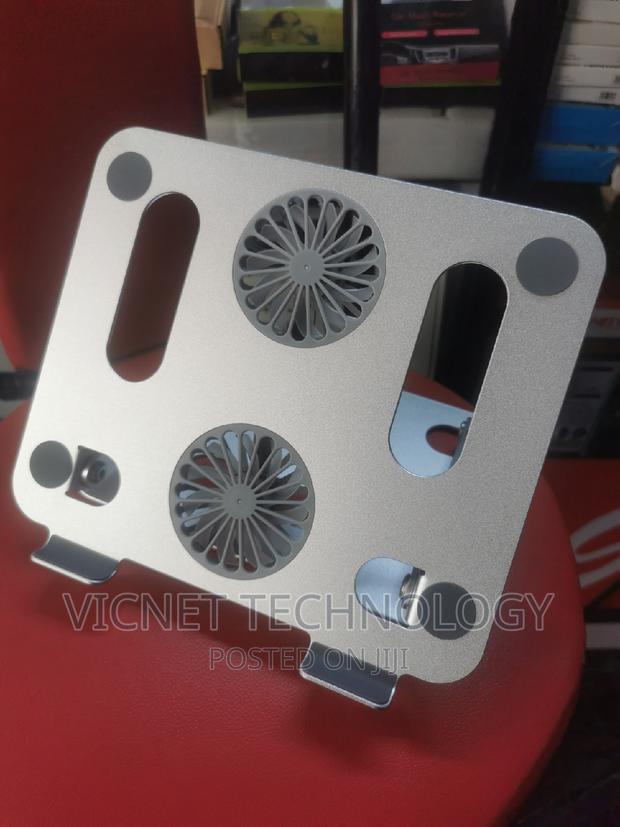 Adjustable Dual Fun Metallic Laptop Stand - thumbnail 2