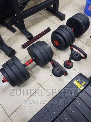 40kg Adjustable Dumbbell Barbell Kettlebell Pushup Stand Set - thumbnail 2