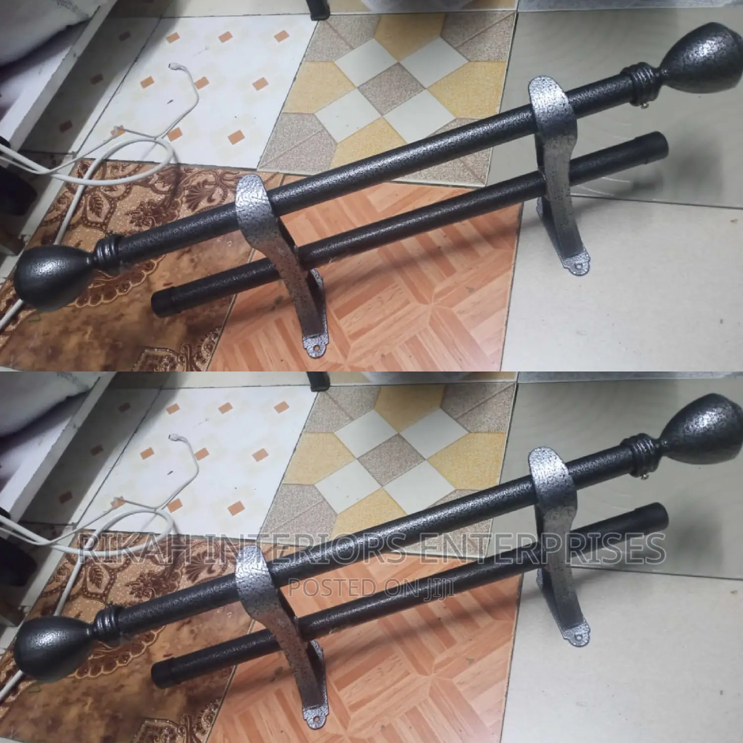 Silver Grey Juakali Curtain Rods Curtain Rods Juakali Rods