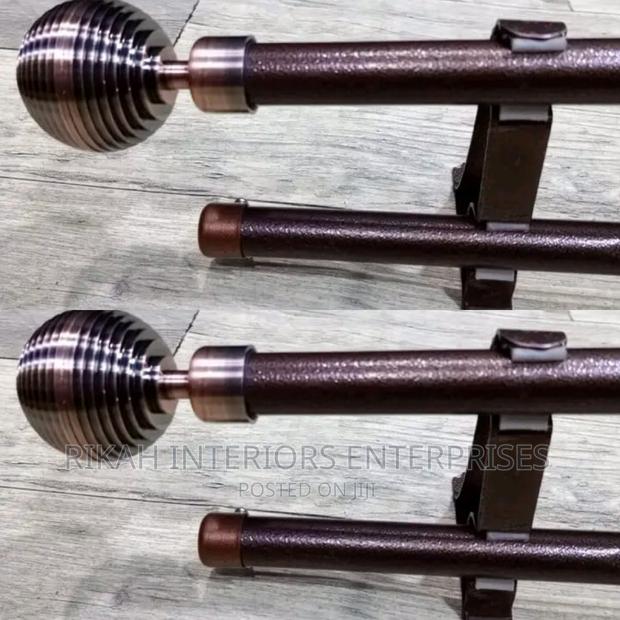 Brown Juakali Power Coated Juakali Curtain Rods Curtain Rods