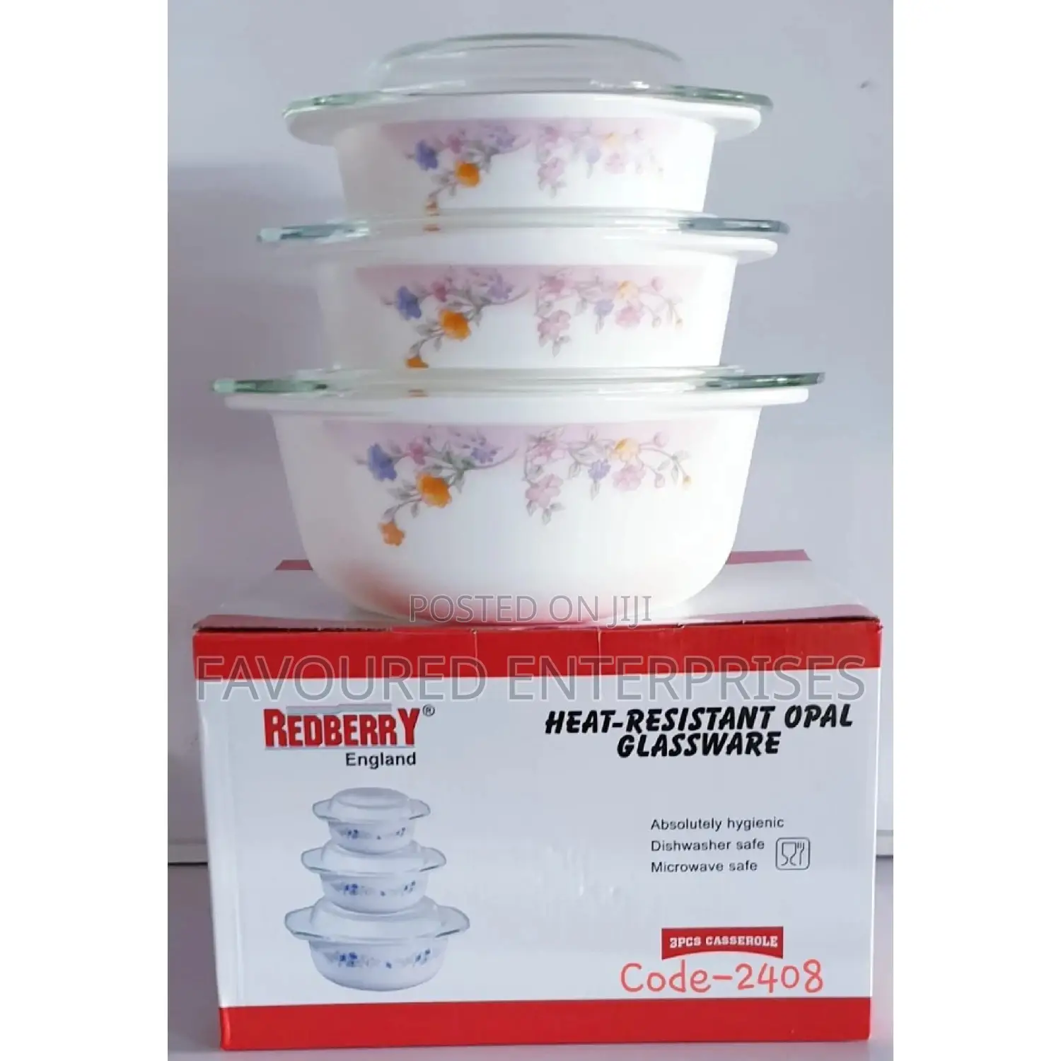 Redberry 3 PCS Set Casserole Serving Dishes