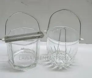 Heavy Glass Ice Bucket
