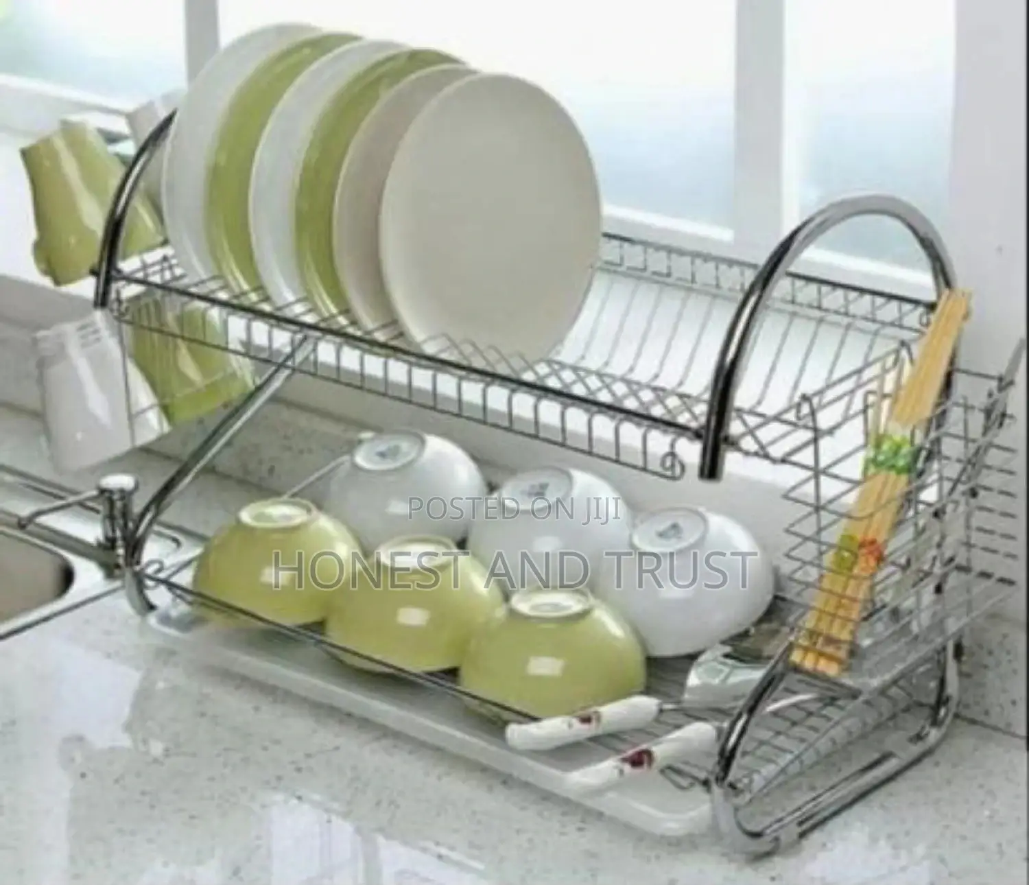 2 Tier Metallic Dishrack