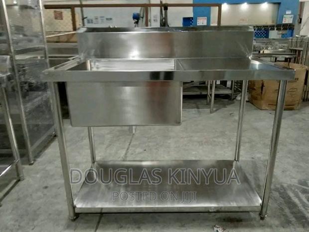 Sstainless Single Bowl Washing Sink. - main view