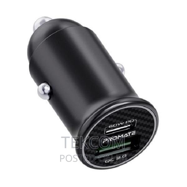 Promate Transparent Quick Charging Dual Port Mini Car Charge - thumbnail 2