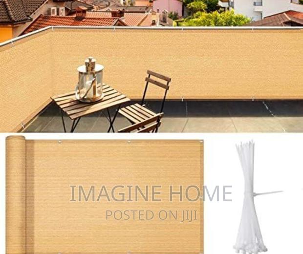 Beige Balcony Privacy Shield - main view