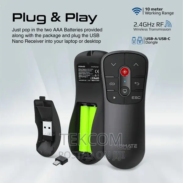 Promote 2.4ghz Wireless Presenter With Presentation Controls