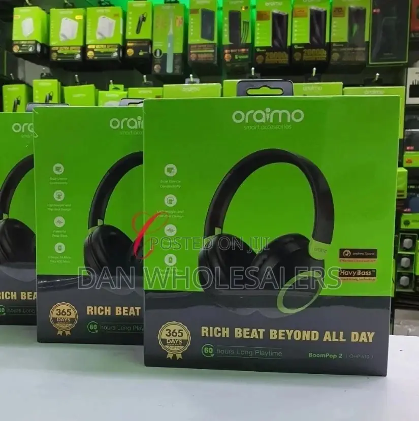 Oraimo Over Ear Bluetooth Wireless Headphone - Black