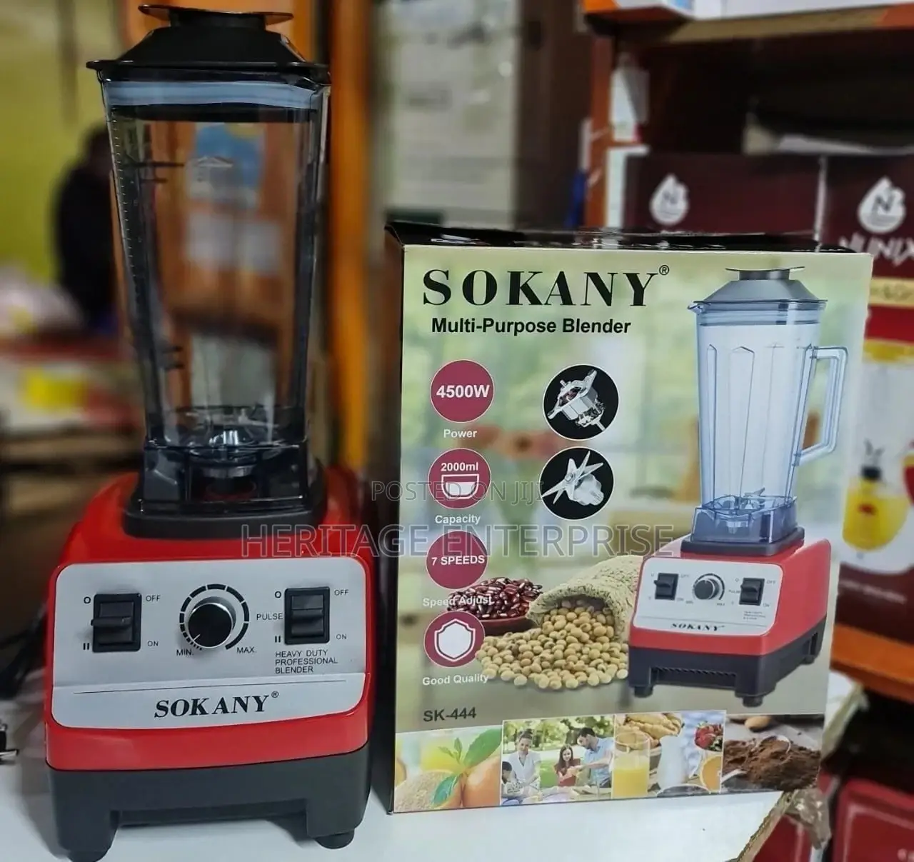 Blender,Sokany Blender 4500 Watts 2 LTR Jug Capacity