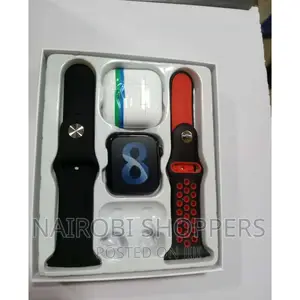 Smartwatch With Bluetooth Earpods Extra Casing