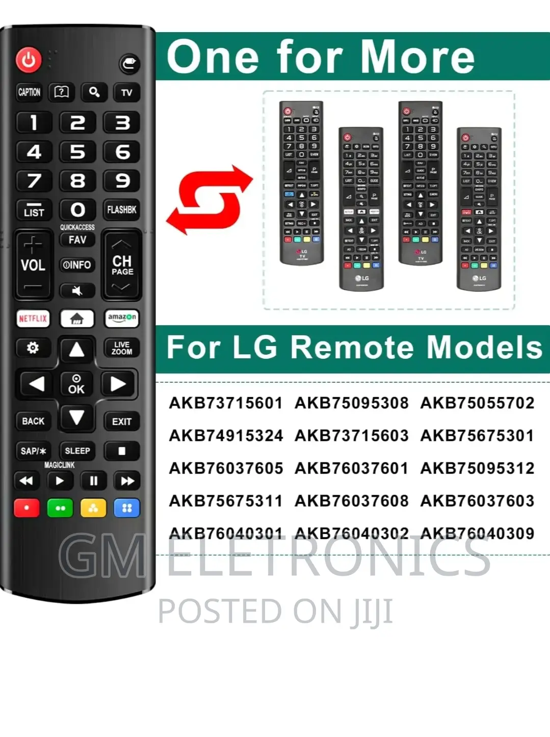 Universal Remote for LG Smart TV, Compatible With All LG TV.