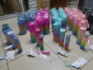 3in1 Black Motivational Water Bottle*