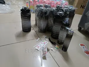 3in1 Black Motivational Water Bottle*