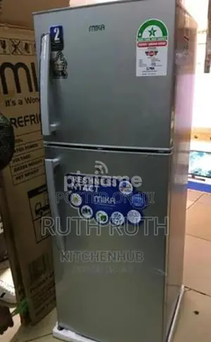 Mika Fridge, 168L, 2 Door Top Mount Freezer, Defrost