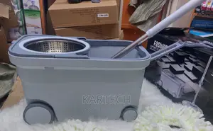 Household Magic Spin Mop Bucket With 4 Wheels.