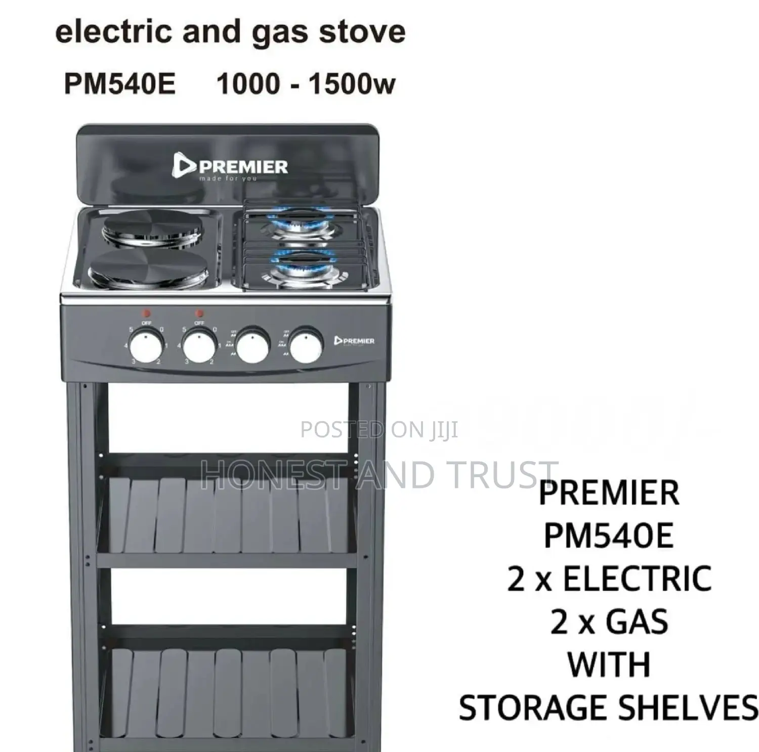 Two Electric Plate Two Gas Cooker