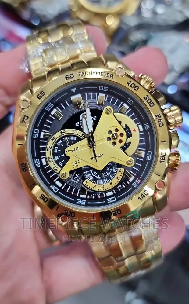 Casio Edifice Ef 550 Black Dial Gold Steel in Nairobi Central Watches Timepiecewatch Shop Jiji .ke