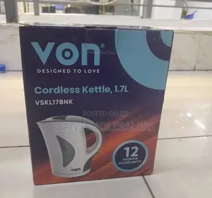 White and Blackvon 1.7L Cordless Kettle Vskl17bnk