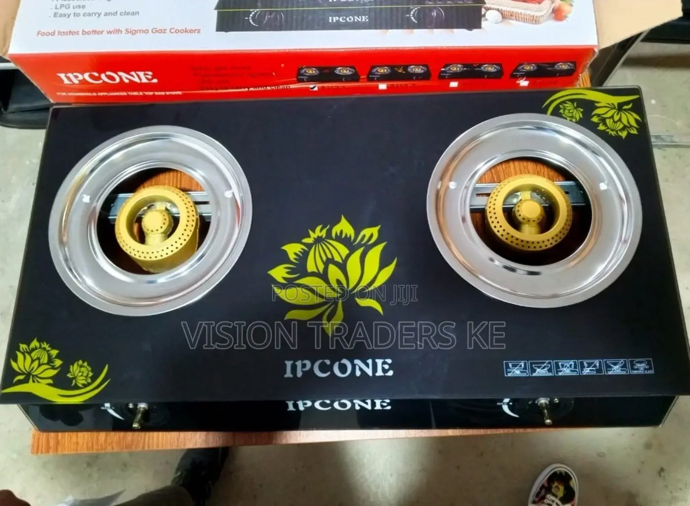 Ipcone Glass 2 Burner Table Top Cooker