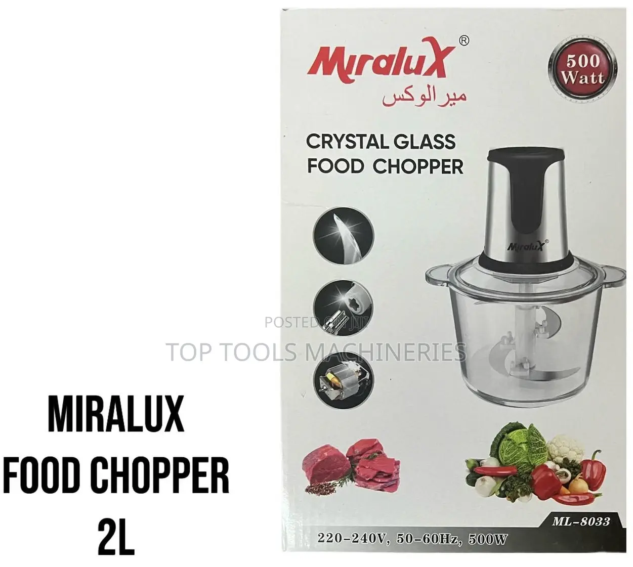 Miralux Stainless Steel Food Chopper 3L