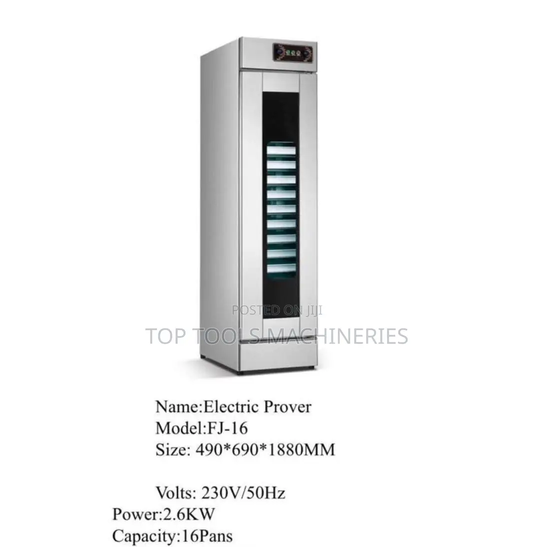 Electric Prover 2.6kw 16 Pans 40kg /Hour