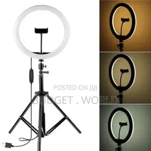 #12 Inch Ring Light With 2.1M Stand, Phone-Holder