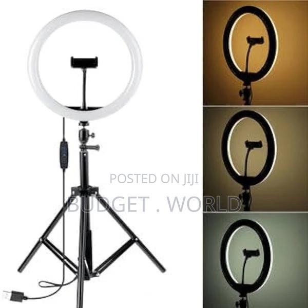 #12 Inch Ring Light With 2.1M Stand, Phone-Holder