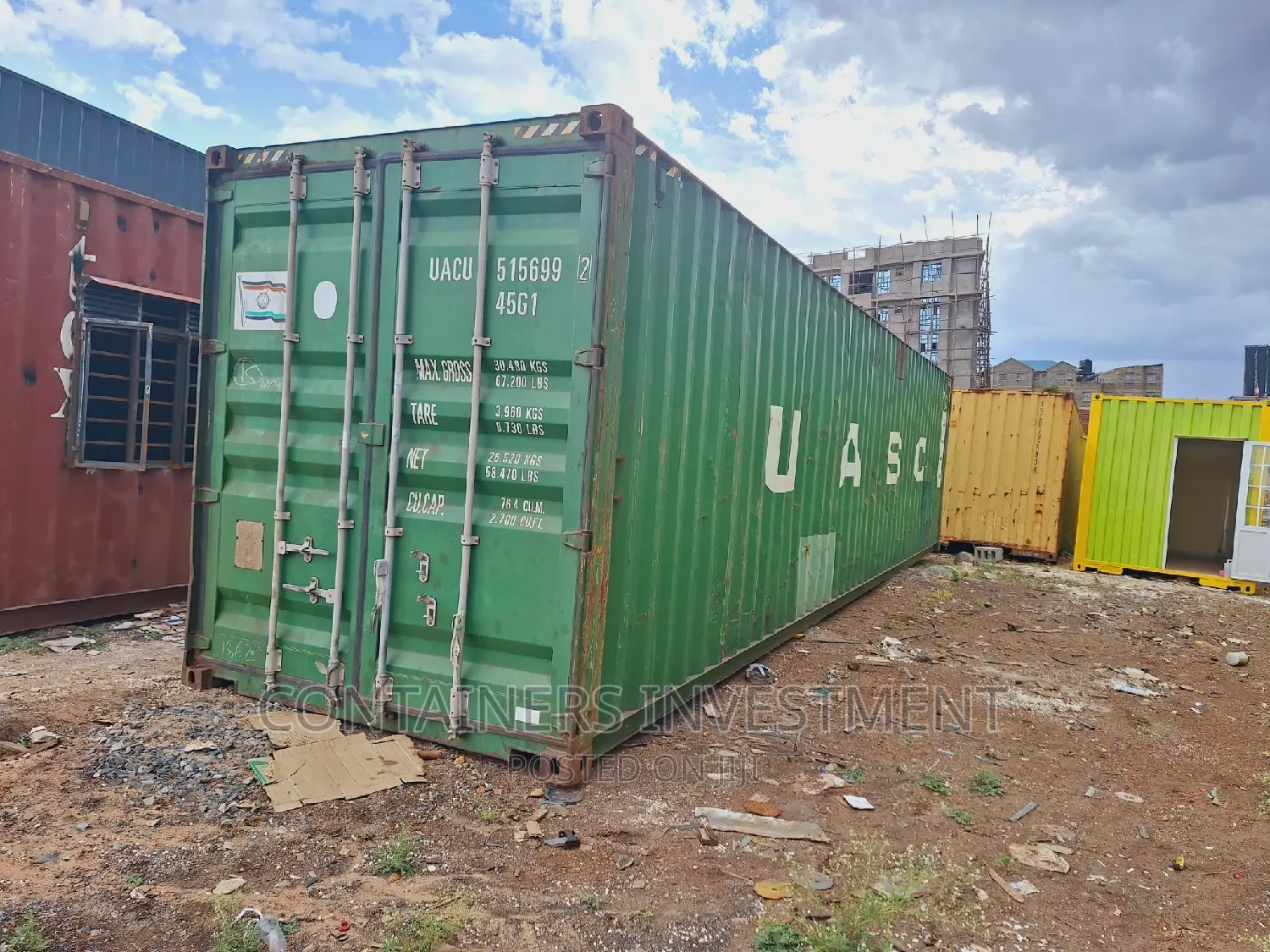 40ft Empty Containers- Yard in Nairobi Utwala Area.