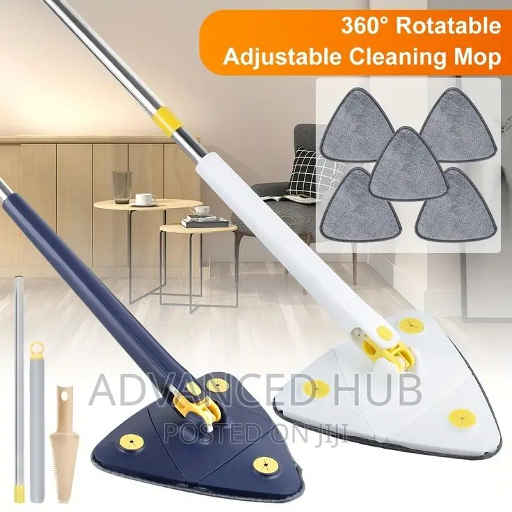 Self Squeezing High Wall Soft Expandable Triangular Mop