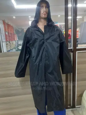 Weather Resistant Rain Coat With Buttons For Sale