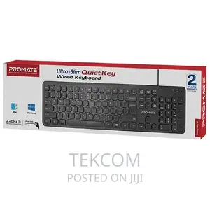Promate Wire Ultra Slim Ergonomic Keyboard