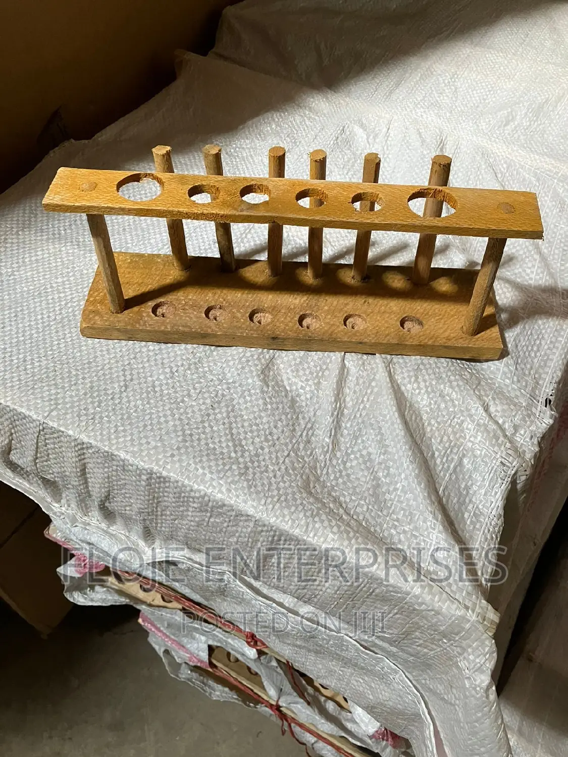 Test Tube Rack 6 Hole Wooden