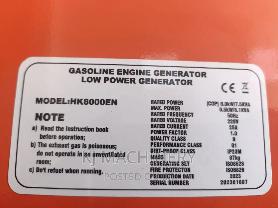 Gasoline Engine Low Power Generator 6.5hp