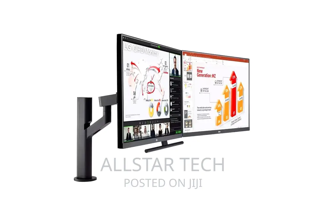 LG 24" QHD IPS Monitor Ergo Dual