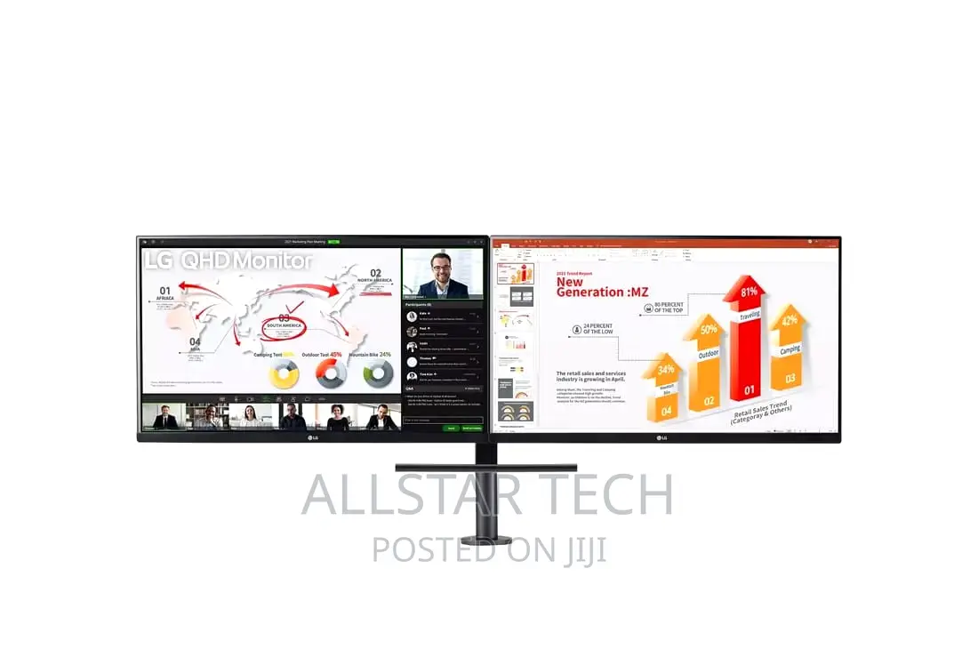 LG 24" QHD IPS Monitor Ergo Dual