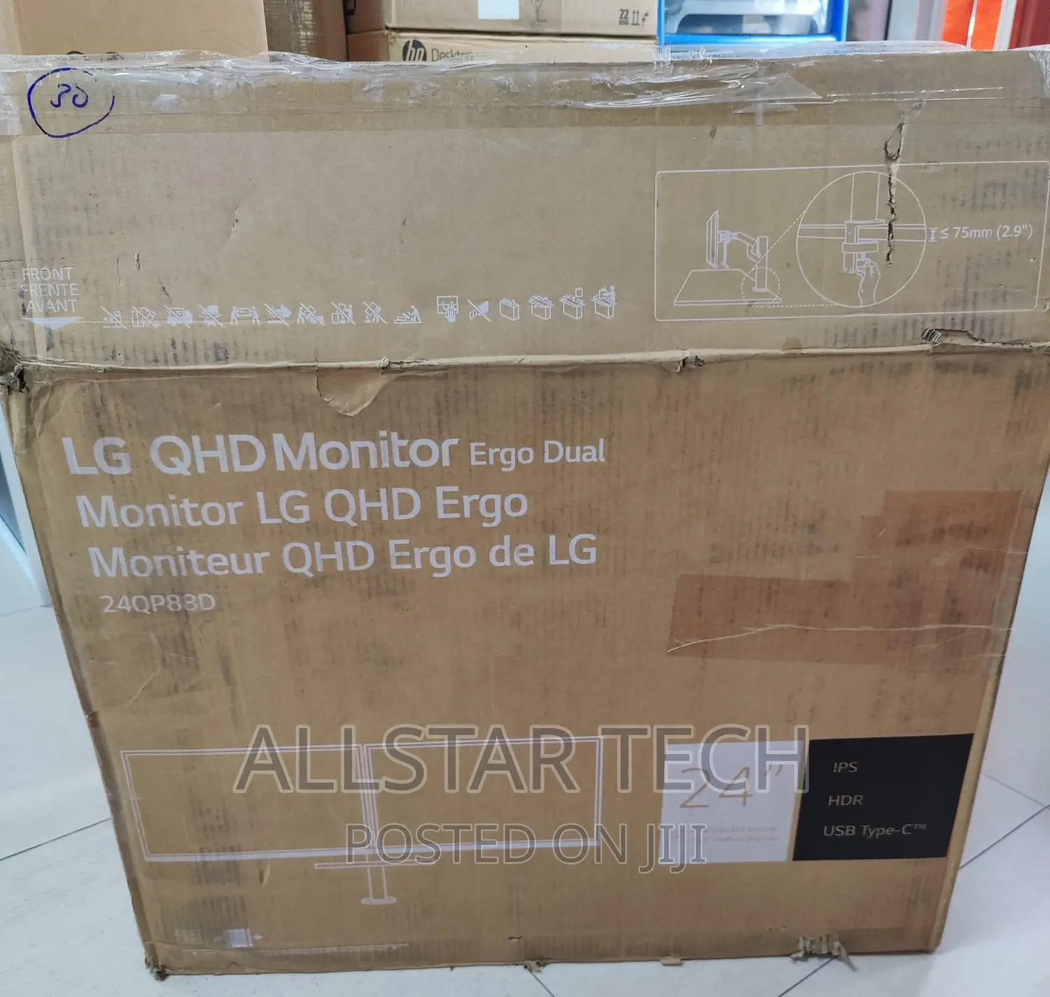 LG 24" QHD IPS Monitor Ergo Dual