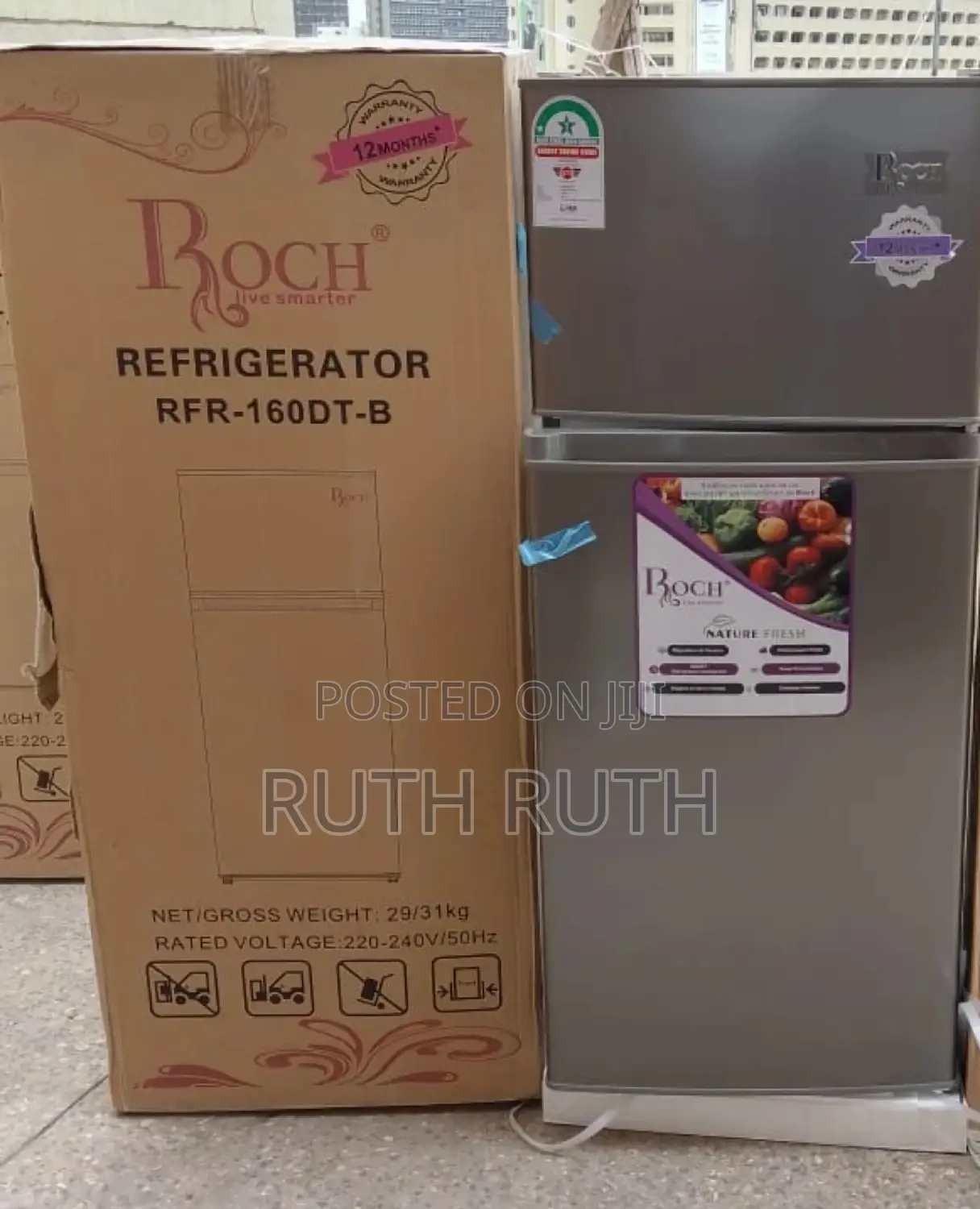 Roch 128litres RFR-160DT-B Double Door Refrigerator