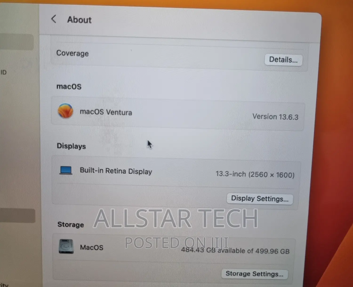 Laptop Apple MacBook Pro 2017 16GB Intel Core I7 SSD 512GB