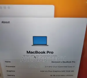 Laptop Apple MacBook Pro 2017 16GB Intel Core I7 SSD 512GB