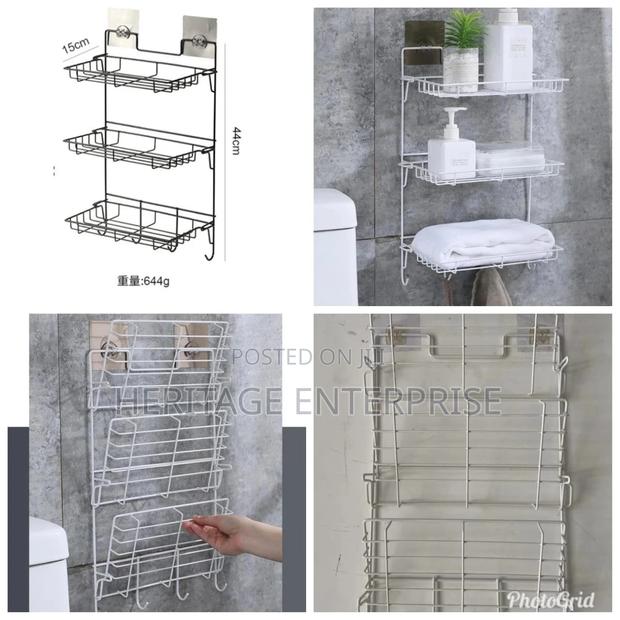 Metallic Hanging Bathroom Organizer Available in Black And