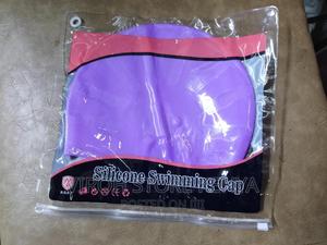 Blue Silicone Swimming Cap - thumbnail 2