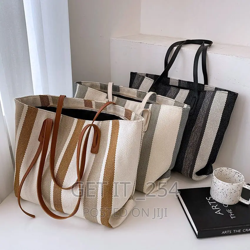 Elena Stripped Tote Bag
