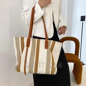 Elena Stripped Tote Bag