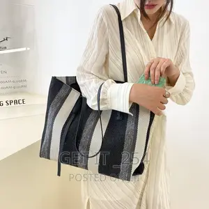 Elena Stripped Tote Bag