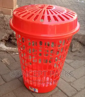 Red Tall Laundry Basket.
