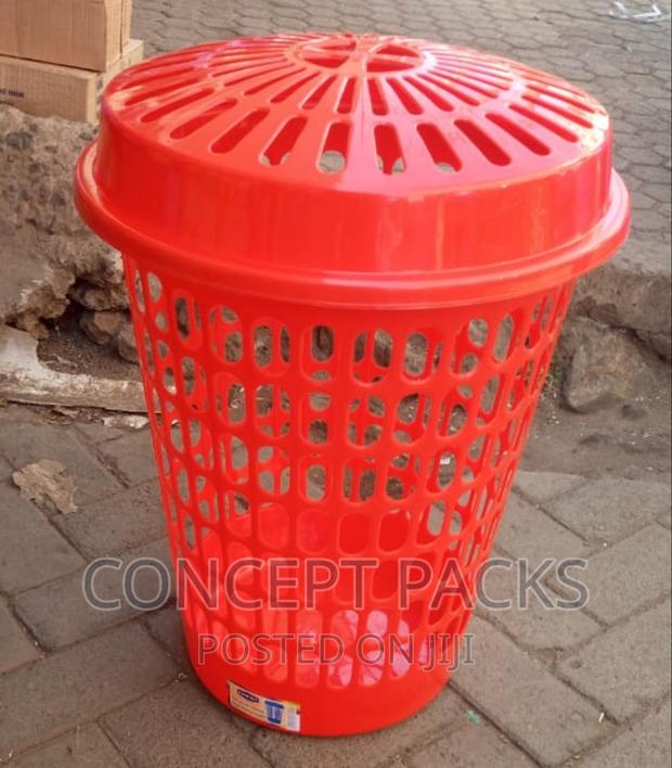 Red Tall Laundry Basket.