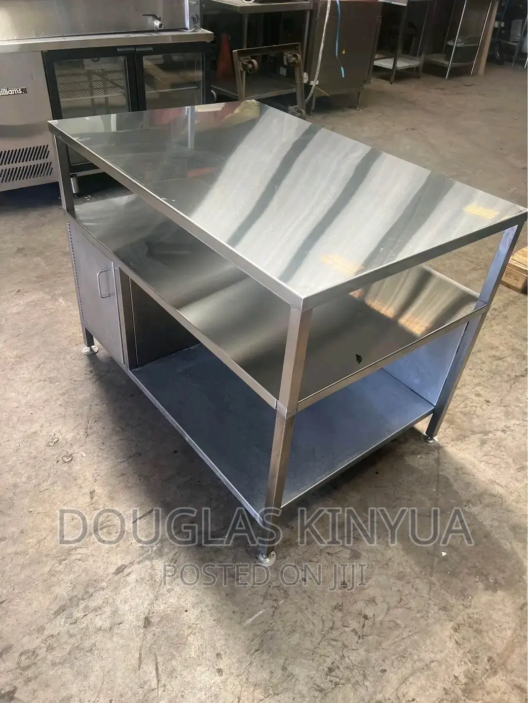 Stainless Steel Working Top With Cabinet::