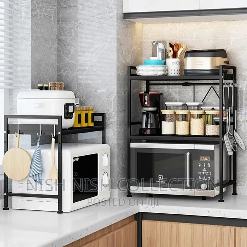 2 Tier Adjustable Microwave Stand
