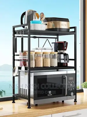 2 Tier Adjustable Microwave Stand